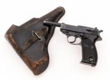 WWII German Walther ac/43 Semi-Automatic Pistol, with Two Magazines and Holster