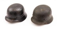 Lot of Two (2) WWII Helmets