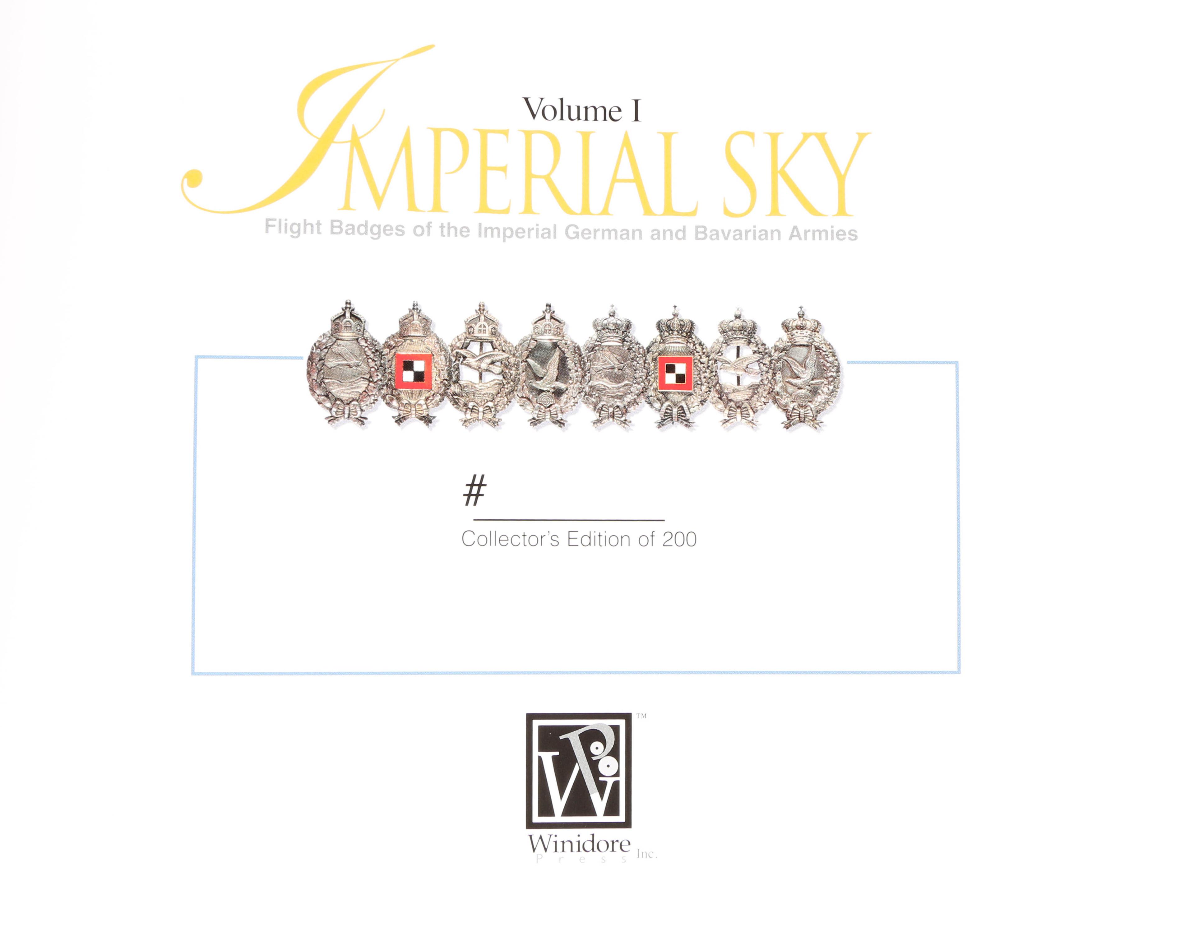 Book: Imperial Sky Flight Badges of The Imperial German & Bavarian Armies