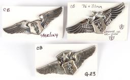 U.S. Air Force Flight Surgeon Wings Pins (3)