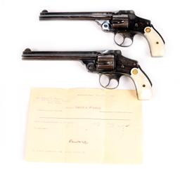 A Pair of Smith & Wesson 3rd Model, Top Break Revolvers in .38 Smith & Wesson