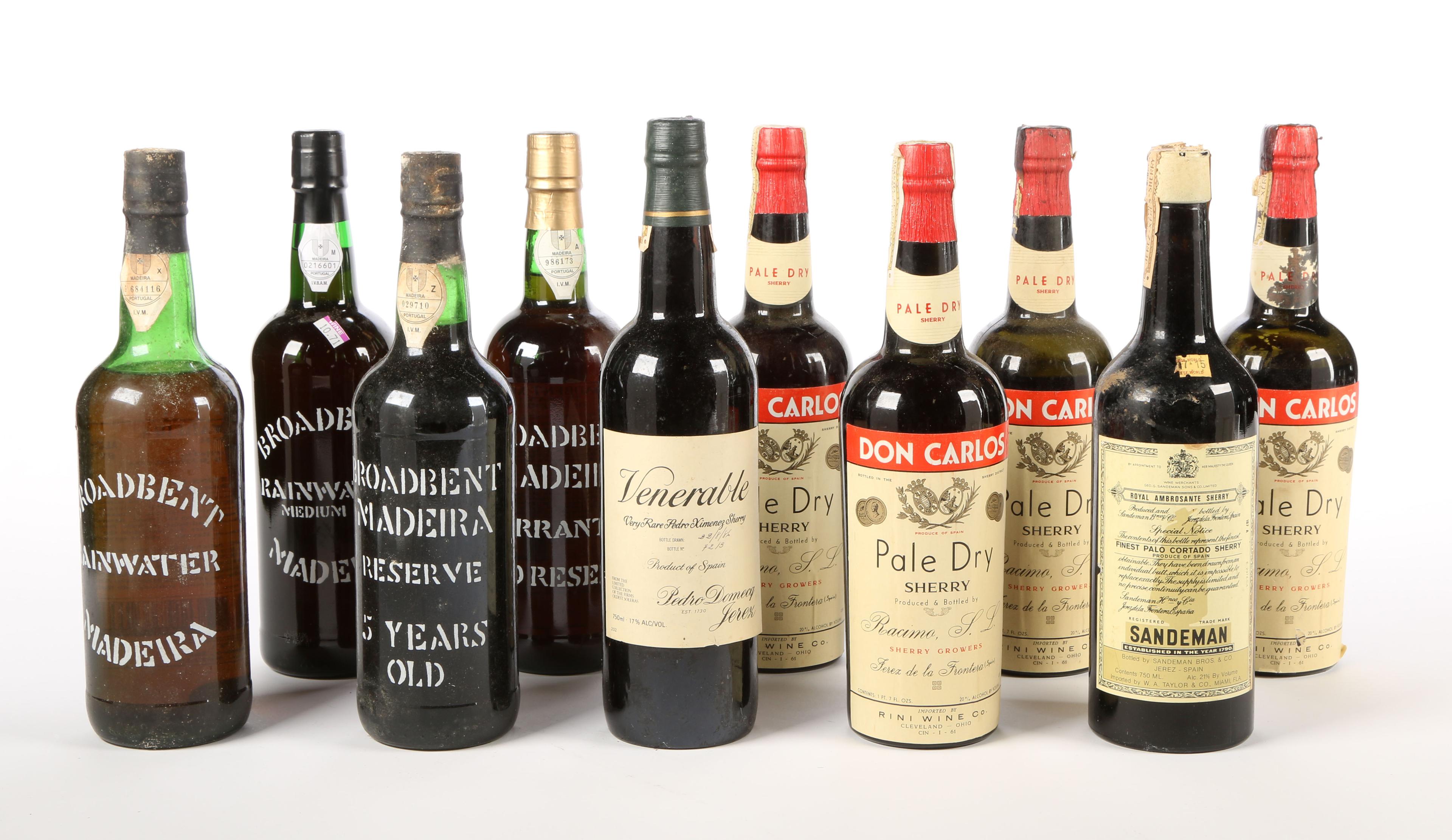 Mixed Lot of Port & Sherry (10) - Shipping is NOT available for this lot. Local pickup only.