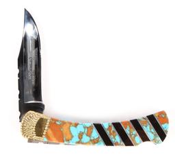 Michael Prater Painted Pony Buck 110 Folding Knife