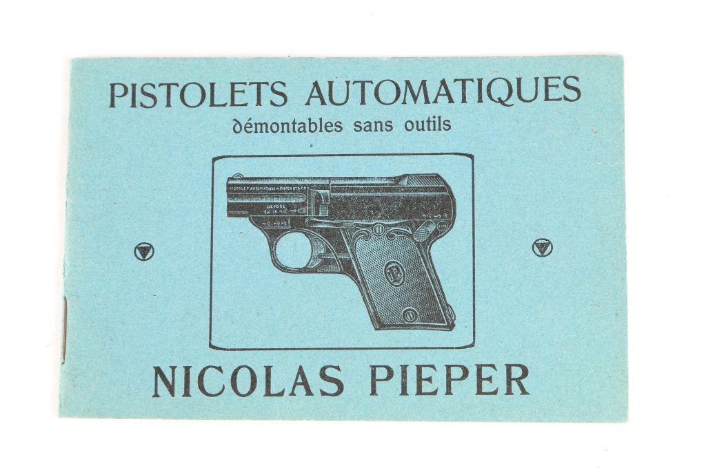 Nicolas Pieper Booklet, "Pistolets Automatiques"