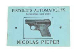 Nicolas Pieper Booklet, "Pistolets Automatiques"