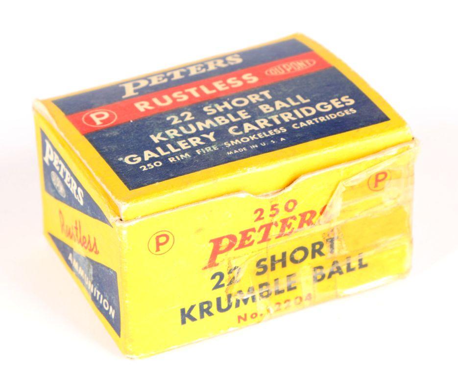 Approximately 250 Rounds Peters .22 Short Krumble Ball