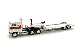 Freightliner Tractor w/Drop Deck Trailer - White