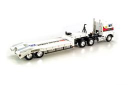 Freightliner Tractor w/Drop Deck Trailer - White