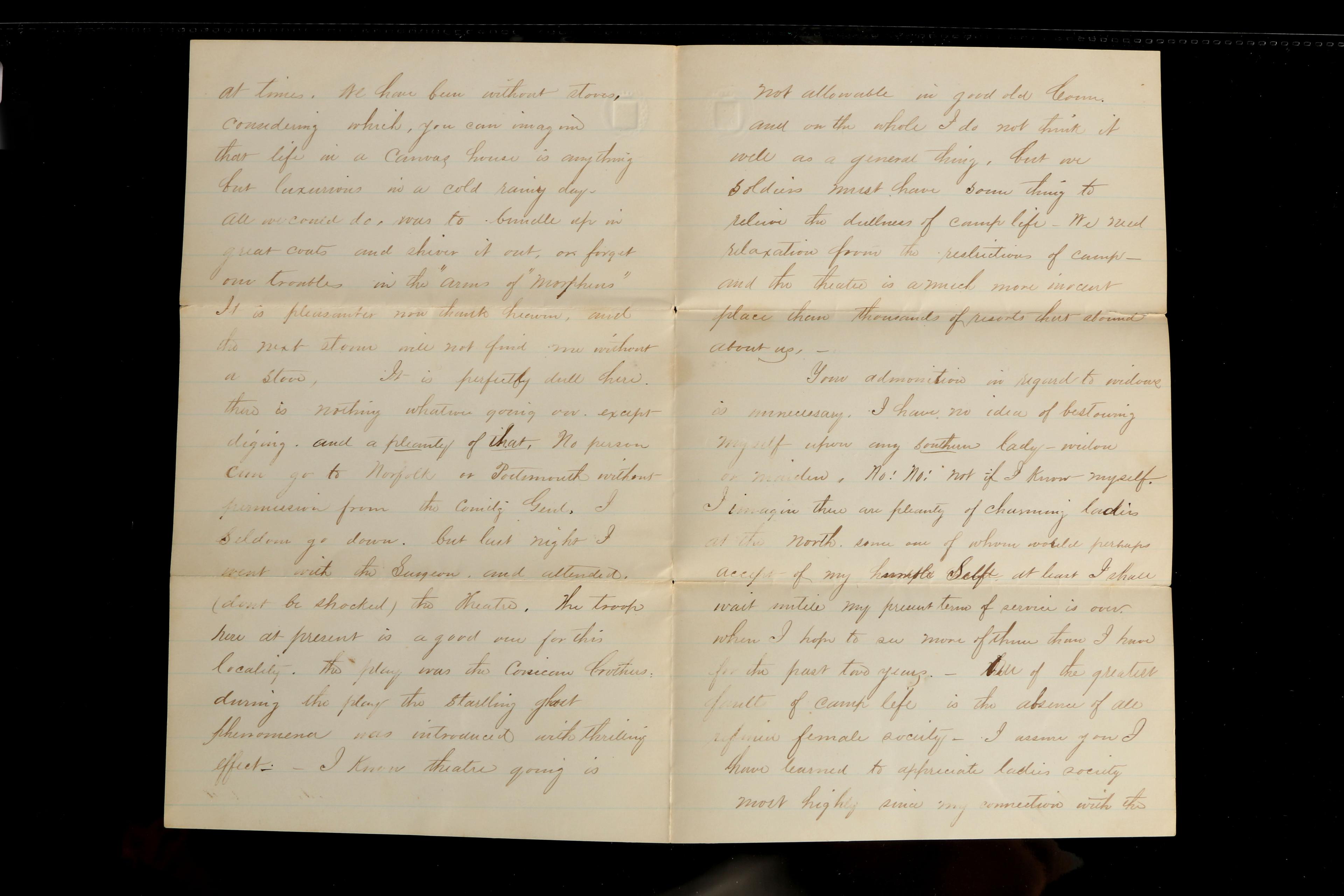 9 Progressive Letters From 1861 - 1863 To Sara Loomis From Lt. Samuel Clark Barnum