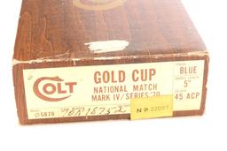 Colt Gold Cup Nat'l. Match Mk IV Ser 70 in .45 ACP