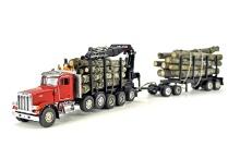 Peterbilt 357 10x4 Log Truck w/Crane & Pup Trailer