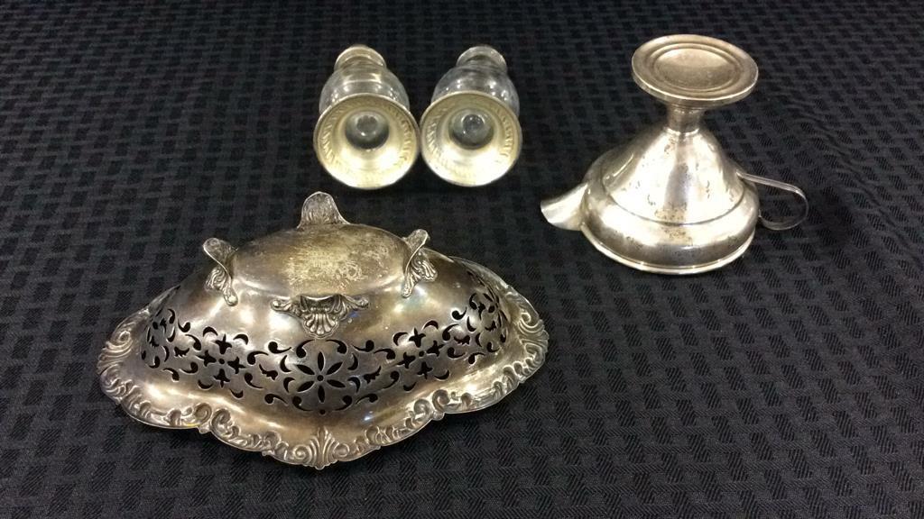 Lot of 4 Sterling Silver Pieces Including Sm.