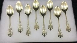 Set of 8 Matching Sterling  Silver Spoons