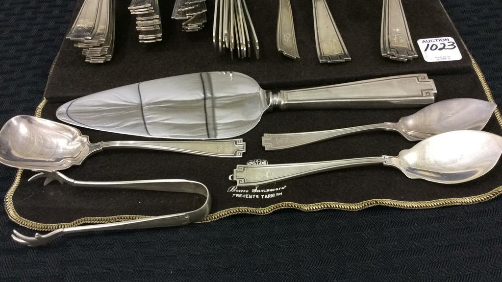 Lg. Set of Sterling Silver Flatware (Pat. 1913)