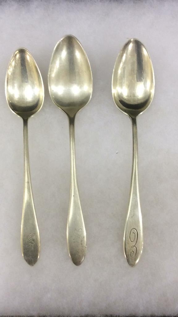 Set of 9 Sterling Silver Spoons