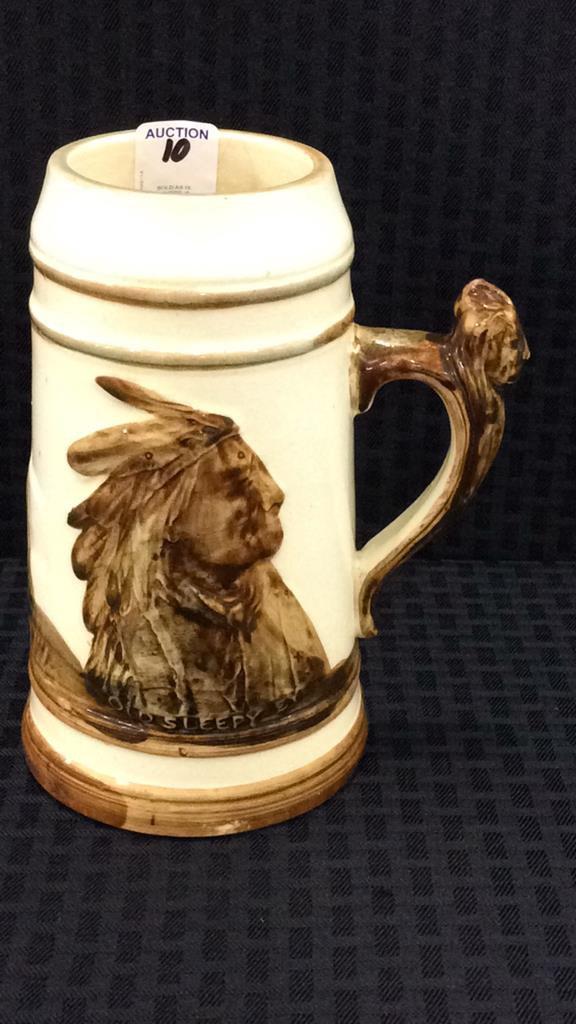 Brown & White Old Sleep Eye Stein