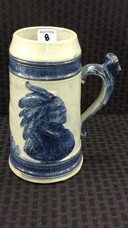 Old Sleepy Eye Stein-Blue & Gray