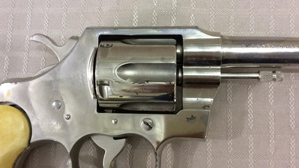 Rare Colt Official Police 38 Special Nickel SAA