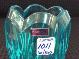 Waterford Marquis Turquosis Crystal Vase w/ Box