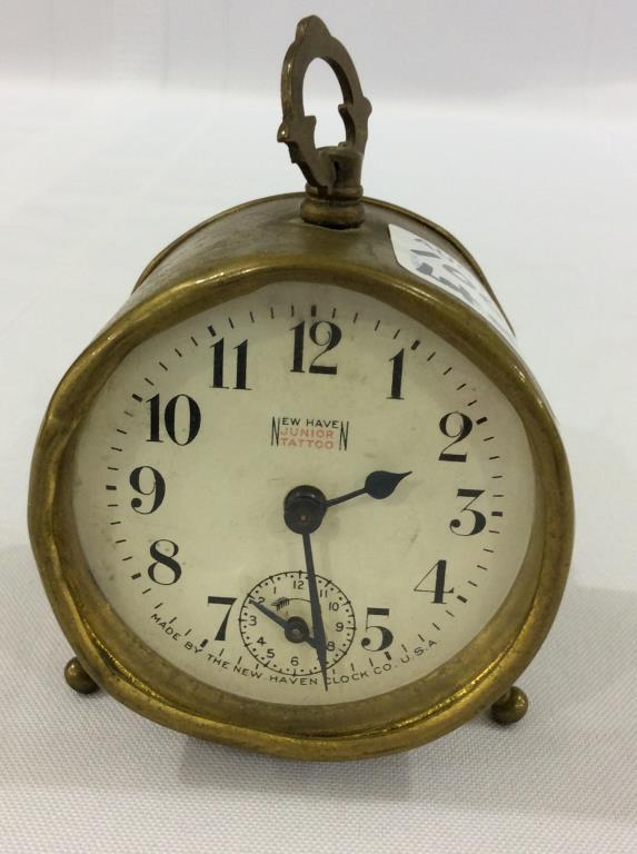 Lot of 3 Miniature Brass Bedroom Clocks