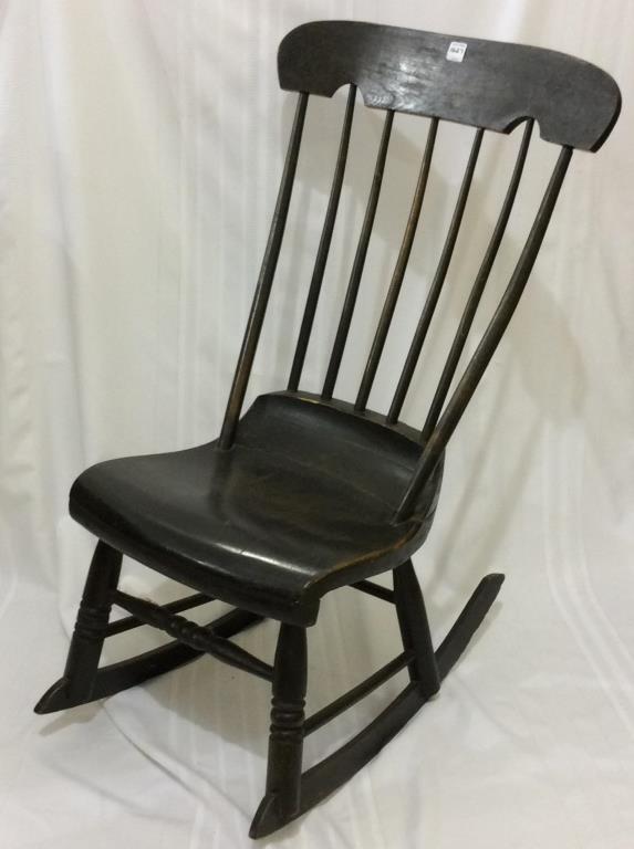 Primitive Wood Rocking Chair-3 Feet Tall