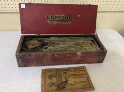 Erector  Set in Original Wood Box