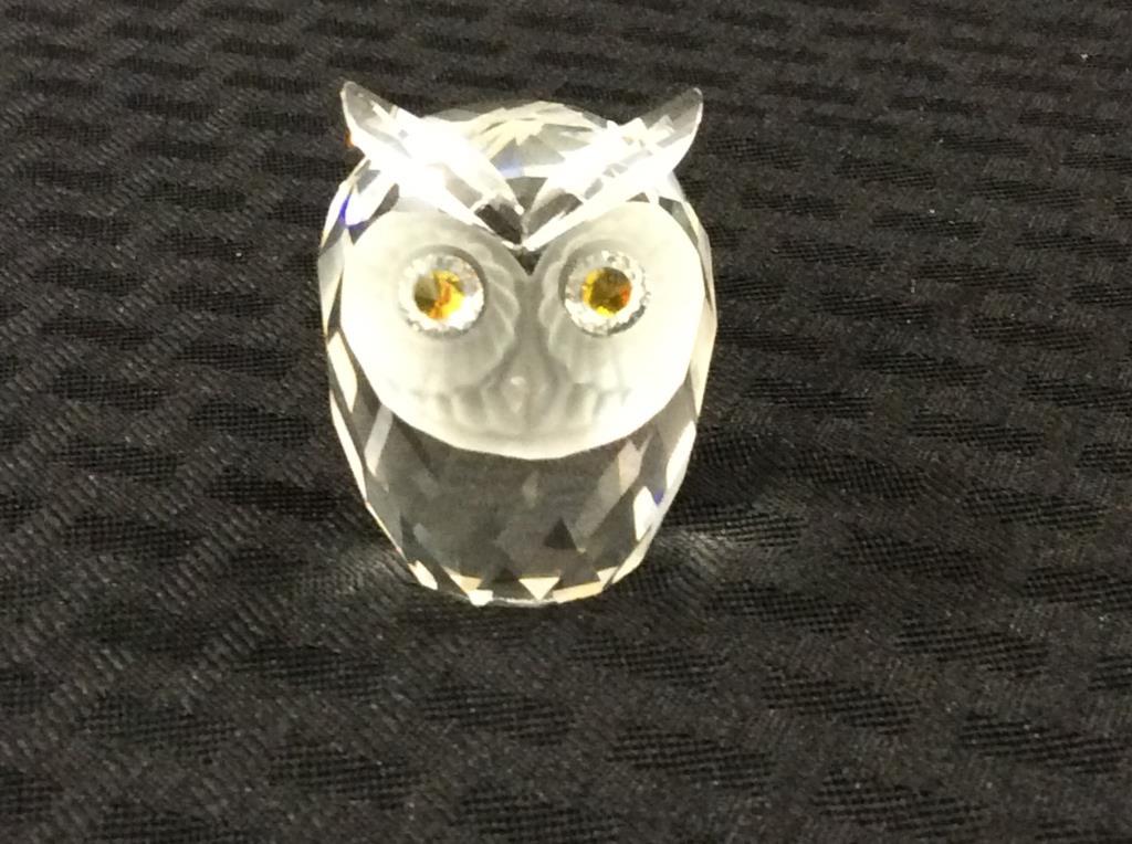 Swarovski Silver Crystal Owl Figurine