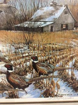 Framed Pheasant Print by M. Wayne Mills