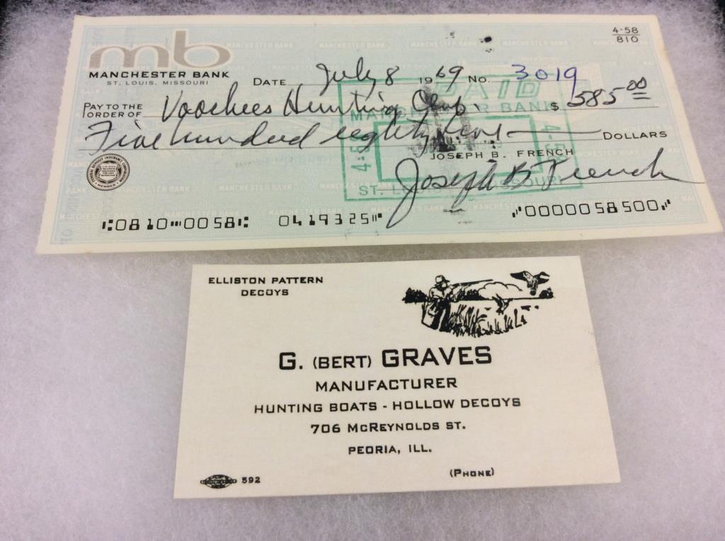 Bert Graves Canvasback Drake From Vorhies Rig &