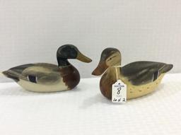 Pair of Bob Weeks Miniature Mallards (3-6)