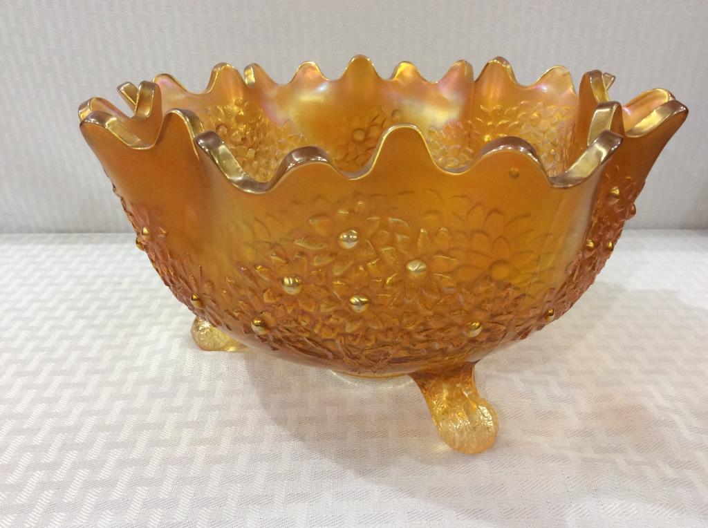 Lg. Fenton Marigold Orange Tree Carnival