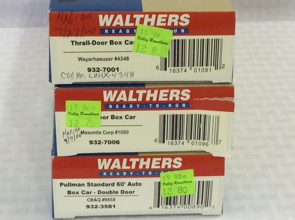 Lot of 6  Walthers HO Scale RR Cars-NIB