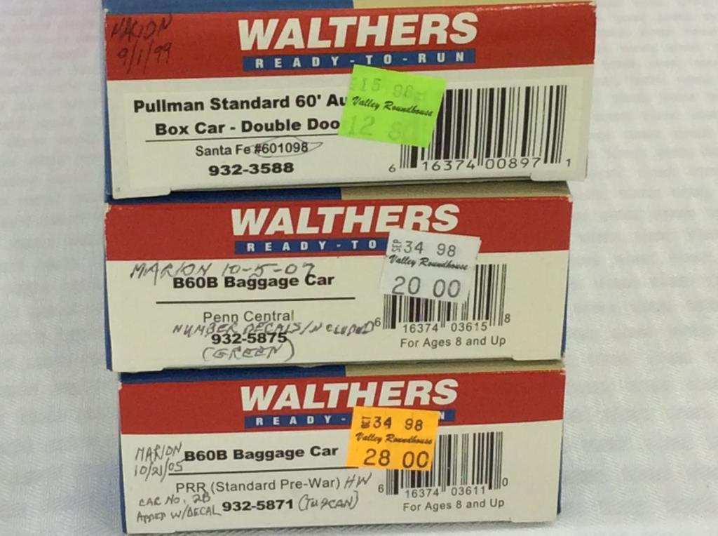 Lot of 6  Walthers HO Scale RR Cars-NIB