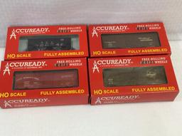 Lot of 8 Accuready HO Scale Train Cars-NIB