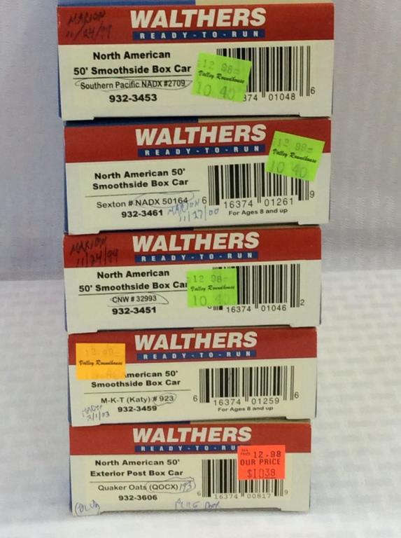 Lot of 10 Walthers HO Scale Freight Cars-NIB