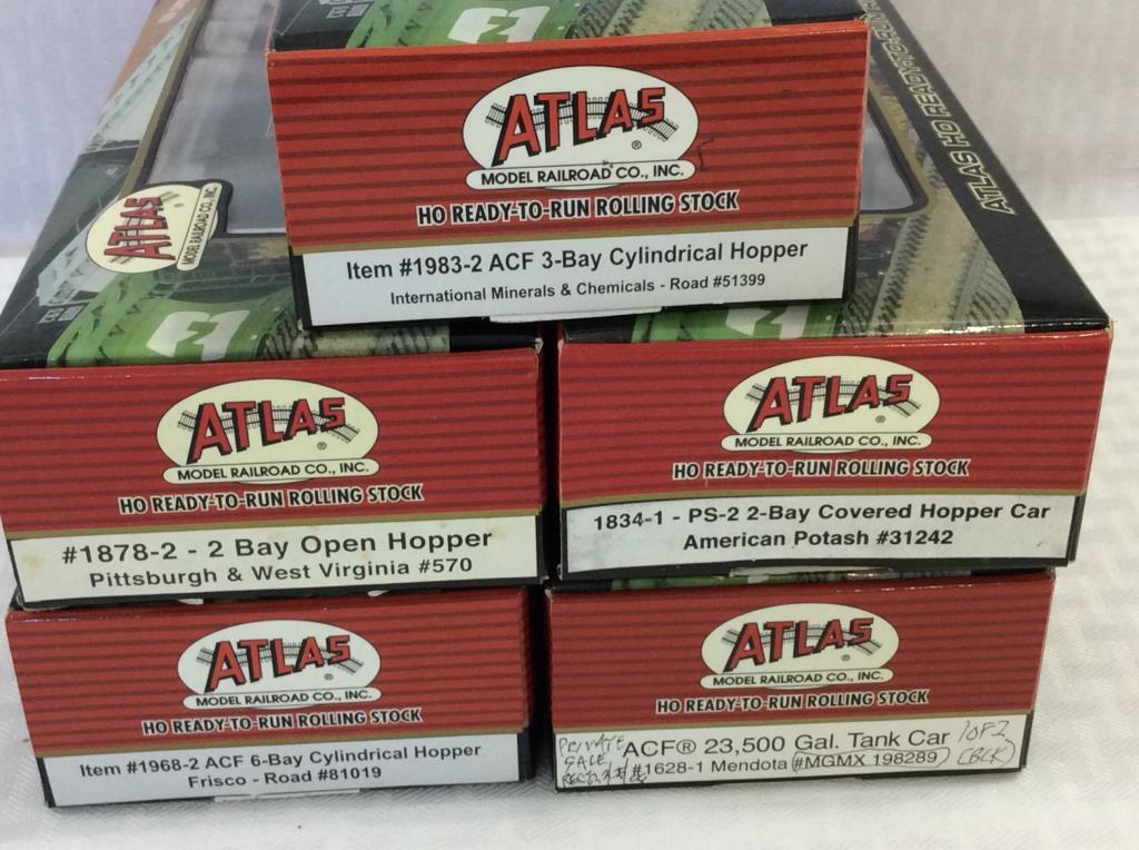 Lot of 9 Atlas HO Scale Train Cars-NIB