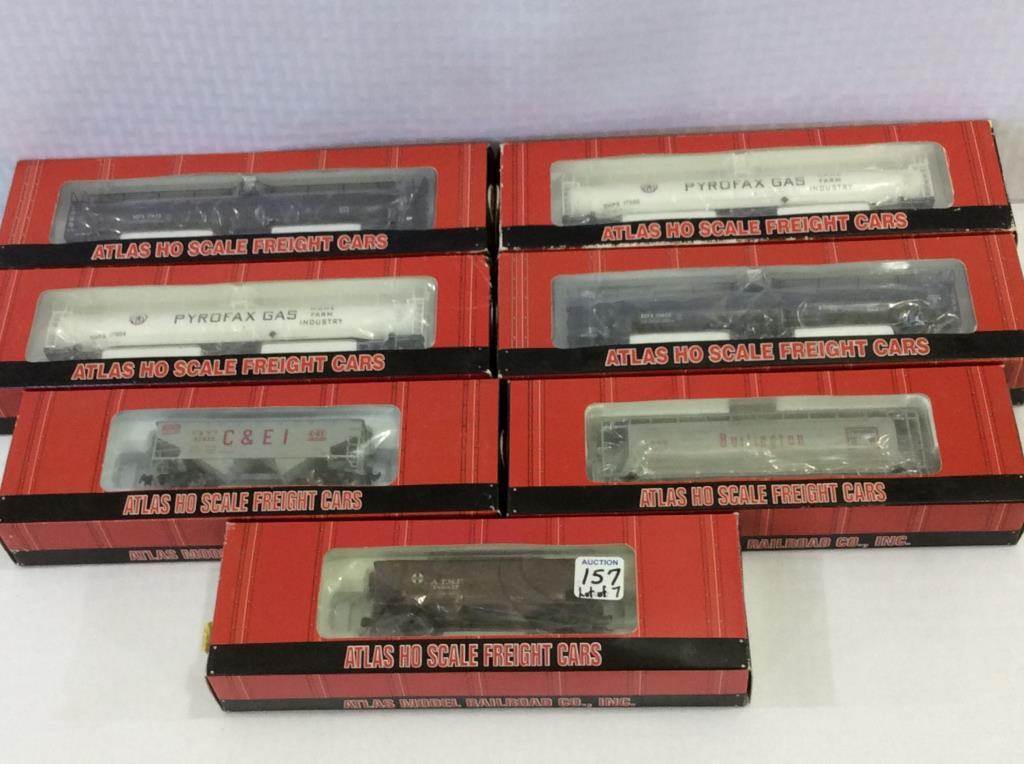 Lot of 7 Atlas HO Scale Train Cars-NIB Including