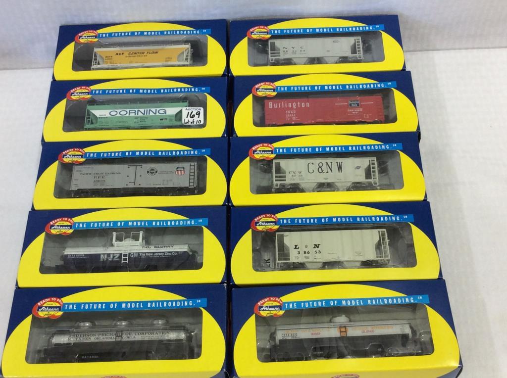 Lot of 10 Athearn HO Scale Train Cars-NIB