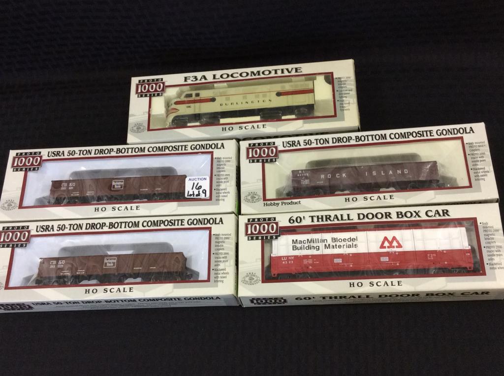 Lot of 9 Proto 1000 Series HO Scale Train Cars-