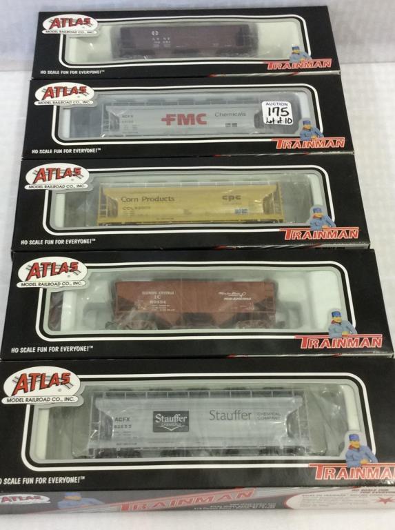 Lot of 10 Atlas HO Scale Train Cars-NIB