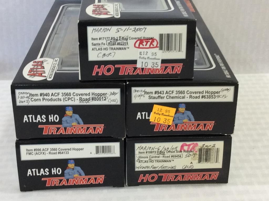 Lot of 10 Atlas HO Scale Train Cars-NIB