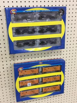 Lot of 2 Athean HO Scale Train Car Sets