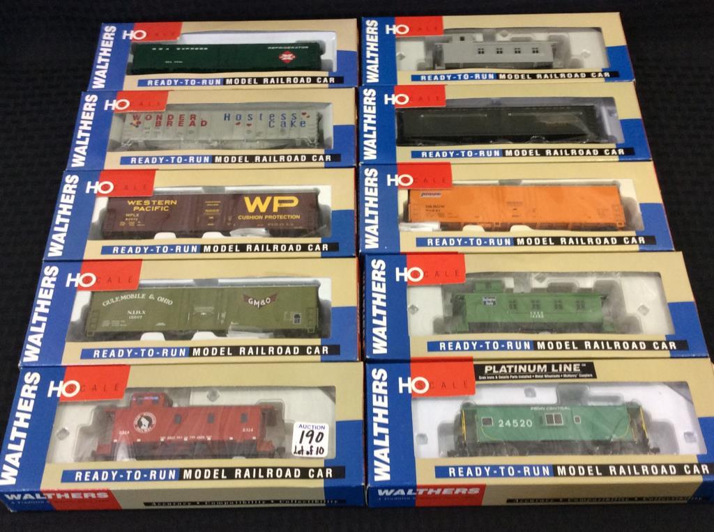 Lot of 10 Walthers HO Scale Train Cars-NIB