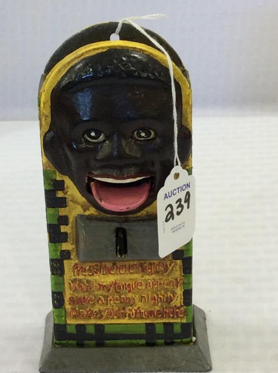 Black Memorabilia Mechanical Bank-