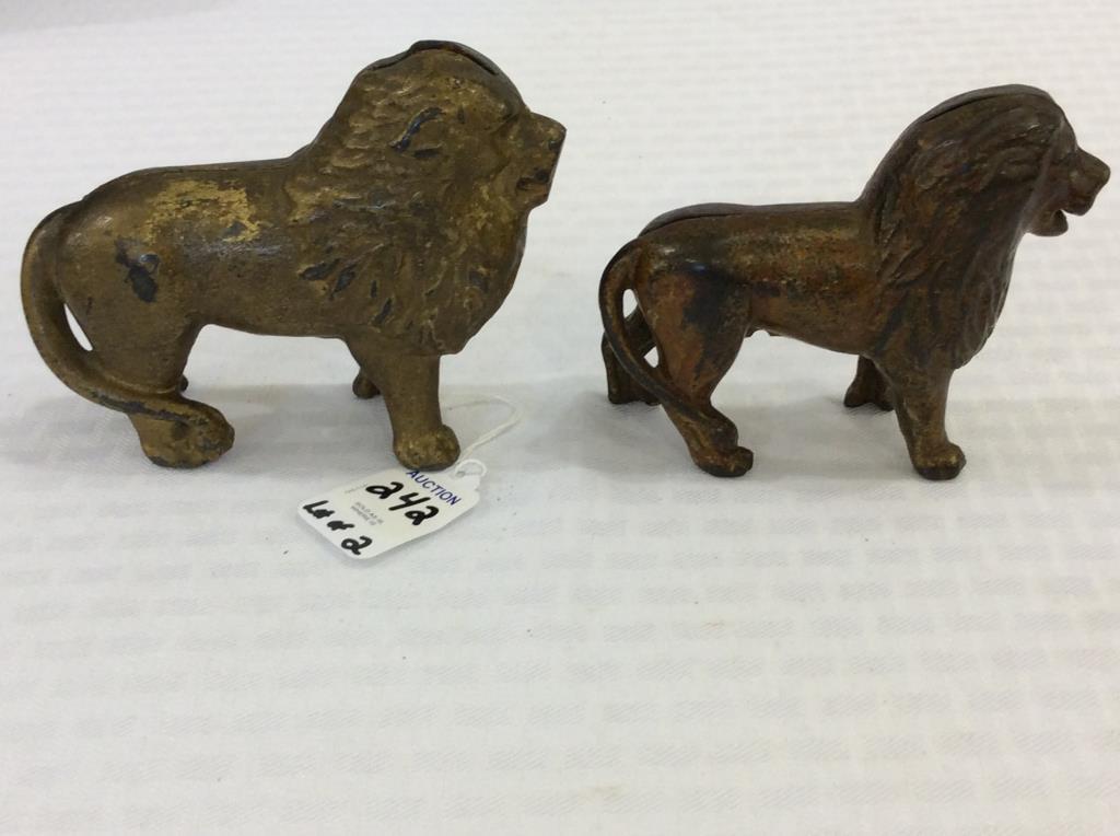 Lot of 2 Iron Lion Banks