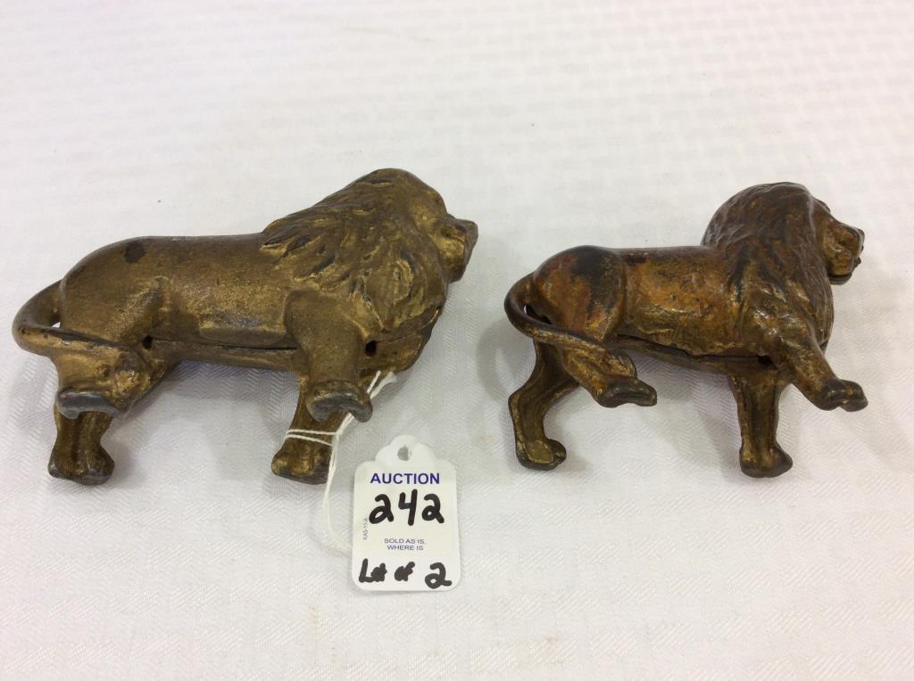 Lot of 2 Iron Lion Banks