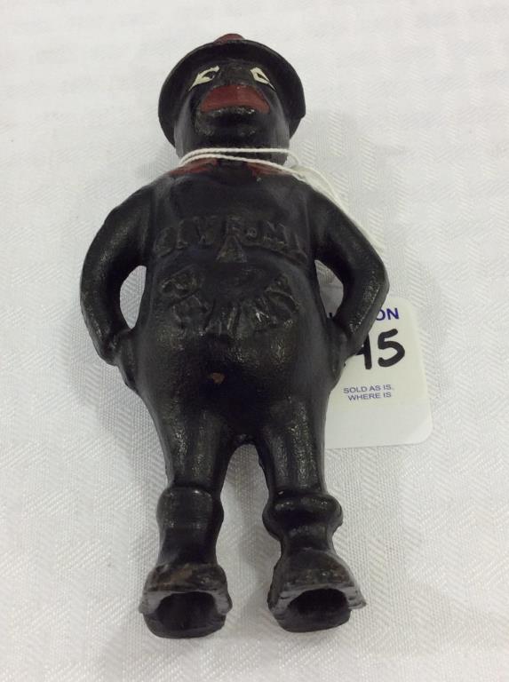 Black Memorabilia Figurial Iron Bank Marked