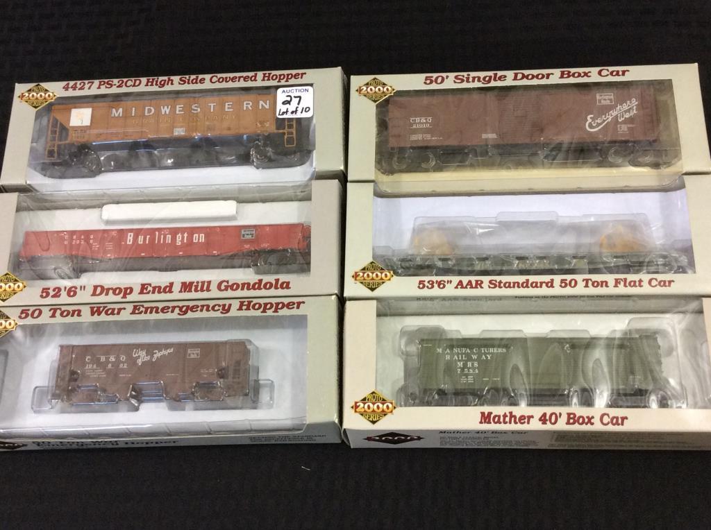 Lot of 10 Proto 2000 Series HO Scale Train Cars-