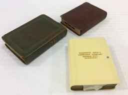 Lot of 3 Adv. Book Design Banks Including