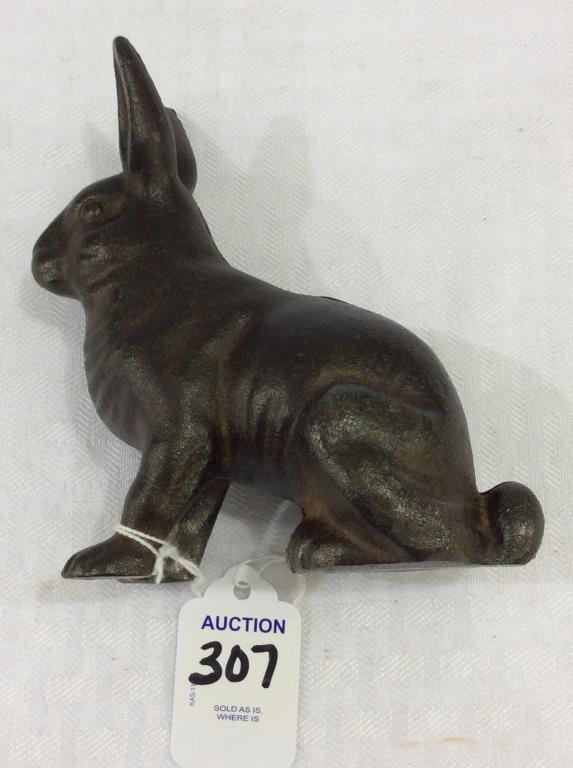 Iron Rabbit Bank (Approx. 4 1/2 Inches Tall